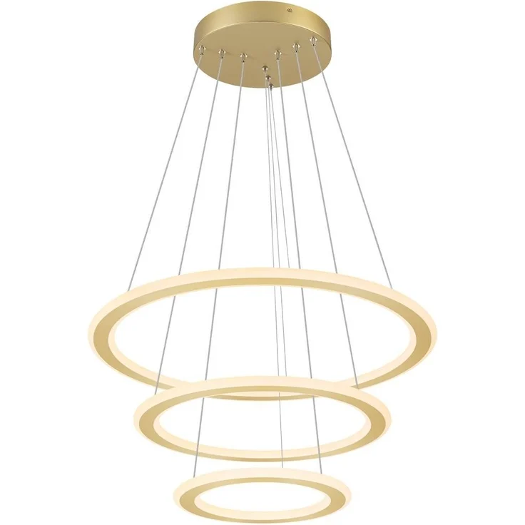 SLV 1007703 ONE FLAT Pendelleuchte triple 80cm 2700K 3000K DALI Touch messing – Bild 1