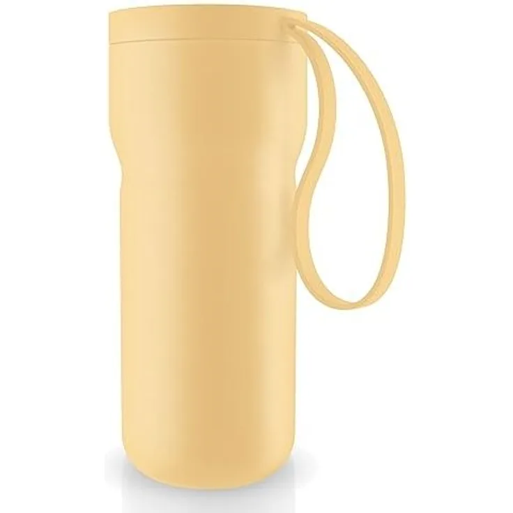 Eva Solo Isolier-Kaffeebecher Nordic Lemon, Thermobecher, Isolierbecher, Edelstahl, Kunststoff, Silikon, Gelb, 350 ml, 575019