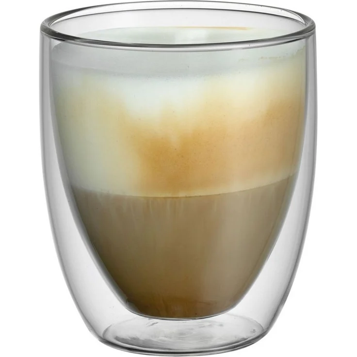 WMF Kult doppelwandige Cappuccino Gläser Set 6-teilig, doppelwandige Gläser 250ml, Schwebeeffekt, Thermogläser, hitzebeständiges Teeglas, Kaffeeglas, Klar – Bild 4