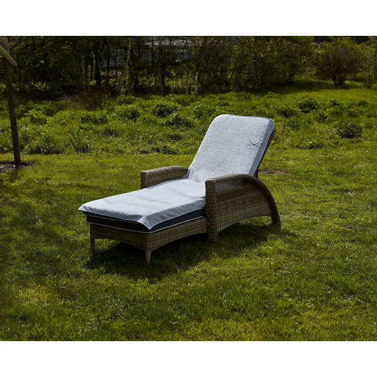 Sansibar Sylt Saunatuch Schonbezug Liegenauflage Sansibar mit gesticktem Säbel, 75x200 cm, mit Umschlag ohne Verrutschen, hautfreundlich, pflegeleicht