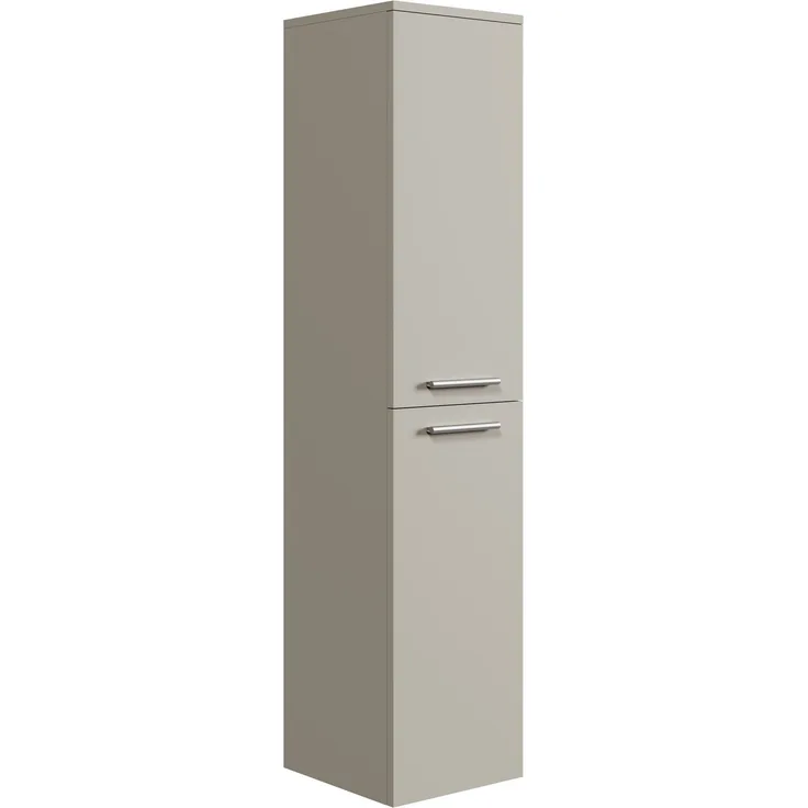 Badezimmerschrank Saturnus 35 x 35 x 130 cm - Cashmere - hoher Hängeschrank mit 2 Türen