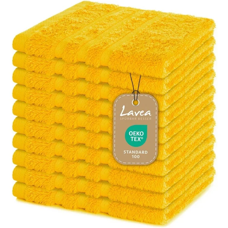 Lavea Seiftuch Elena, 30x30cm aus 100% Baumwolle, einzigartig weiche Seiftücher (Set, 10-St), ideal für die schonende Reinigung von Gesicht und Händen – Bild 5
