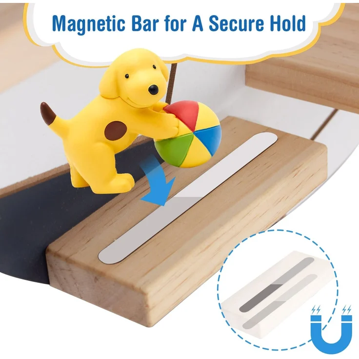 Todeco Tonie-Regal für Toniebox Hörfiguren, Magnetische Aufbewahrung für 20-25 Tonie, Wandregal Kinderregal für Mädchen & Jungen, Fußball – Bild 5
