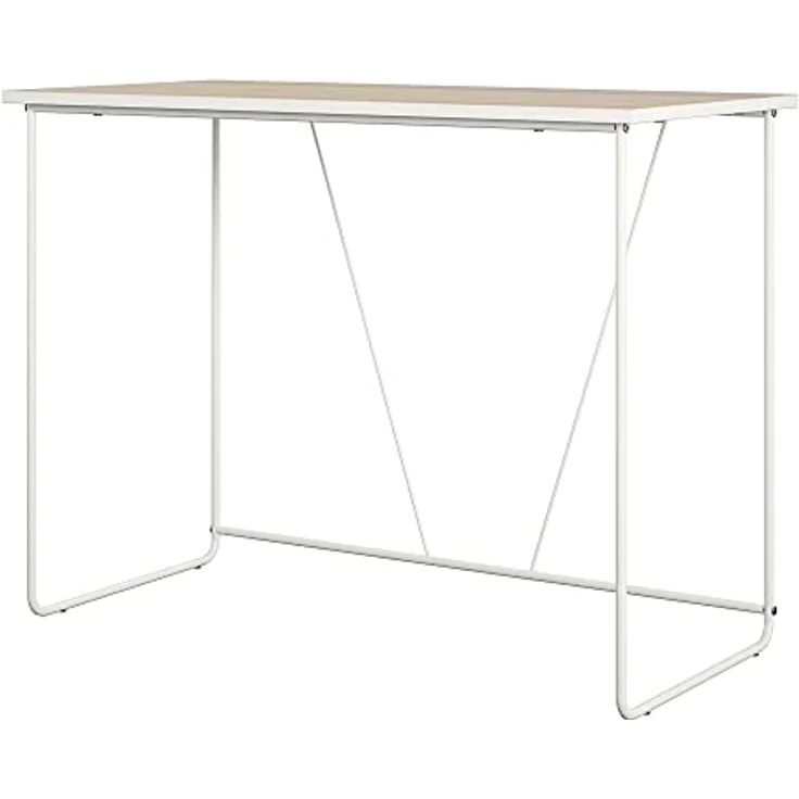 DHP Furniture Dante Computerschreibtisch aus Spanplatte, weißes Metallgestell (BxTxH) 99x49x75 cm – Bild 1