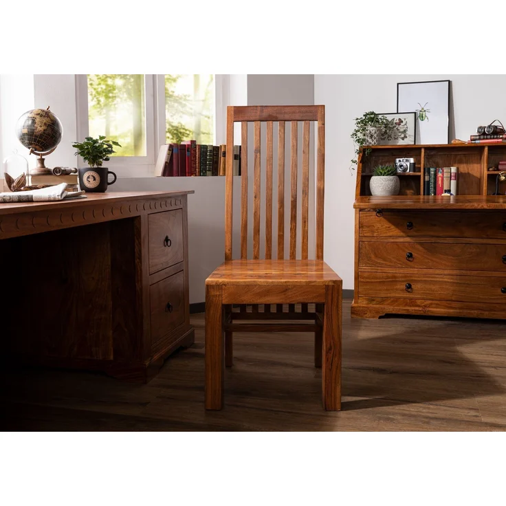 Stuhl Akazie 45x46x110 honig lackiert OXFORD #25 – Bild 3