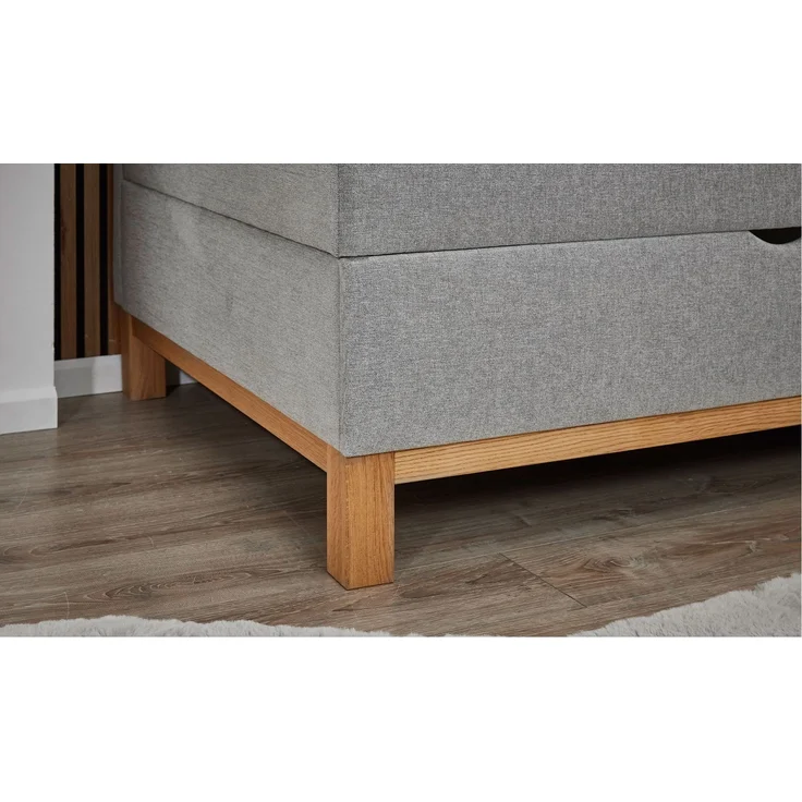 Studioliege Savona / Santos, Stoff, Grau, 97 x 88 x 209 cm – Bild 3