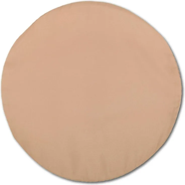 Kissenhülle Dekokissen Kissenbezug Microfaser - viele Größen und Farben Hellbraun Ø 50 cm