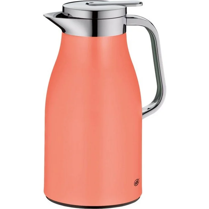 alfi SKYLINE 1,0l, deep apricot, Edelstahl-Isolierkanne mit hygienischem Hartglaseinsatz, Drehverschluss mit bequemer Drucktaste, ergonomischer Griff, ideal als Kaffeekanne, Teekanne, BPA-frei – Bild 4