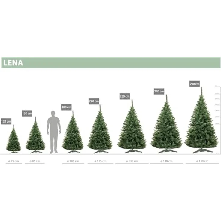 Künstlicher Weihnachtsbaum 250 cm Grün Tannenbaum Christbaum Tanne Unecht Weihnachtsdeko DecoKing Lena – Bild 5