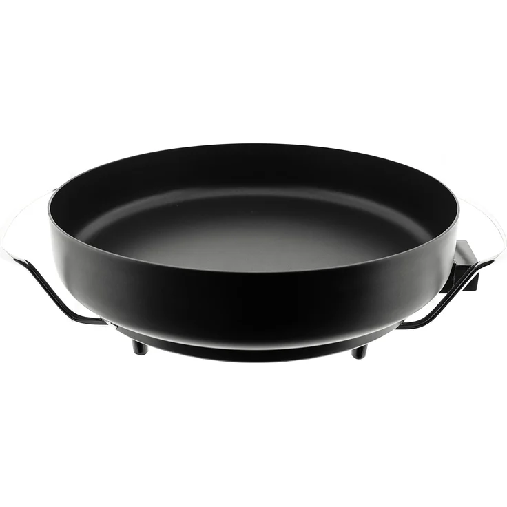 Elektrische Multifunktionspfanne Pizzapfanne Grillpfanne Bratpfanne 40 x 7 cm Schwarz – Bild 3