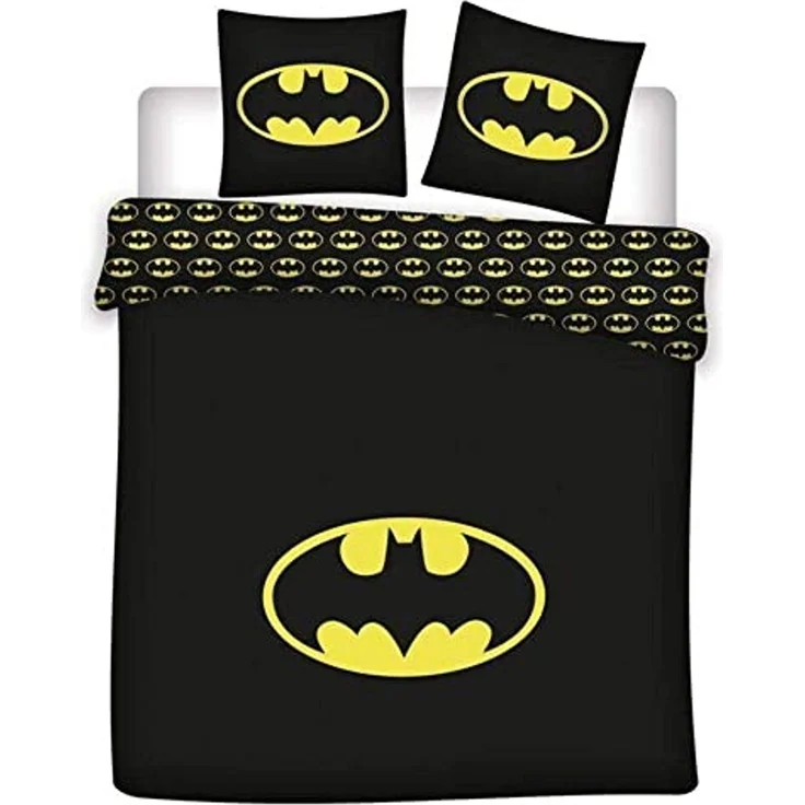 Batman 3-teiliges Bettwäsche-Set – 1x Deckenbezug (240x220) & 2x Kissenbezug (63x63 cm) aus Mikrofaser – Bild 1