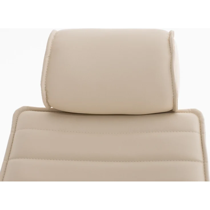 DELUKE® Bürostuhl Ergonomisch FUGOR Schreibtischstuhl mit Rollen Höhenverstellbarer Drehstuhl, Arbeitsstuhl mit Kopfstütze Chefsessel, Computerstuhl 125 kg Creme – Bild 5