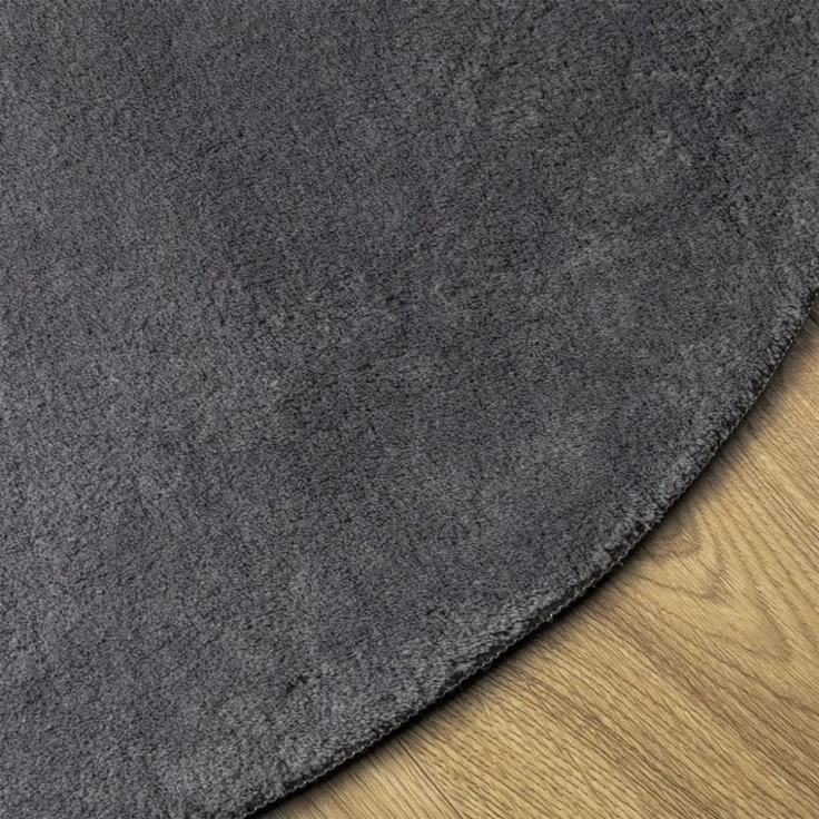 vidaXL Teppich HUARTE Kurzflor Weich und Waschbar Anthrazit Ø 100 cm 375009 – Bild 9