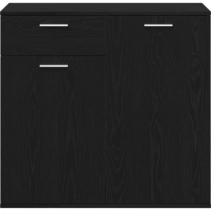vidaXL Sideboard Schwarz Eichen-Optik 80x36x75 cm Holzwerkstoff 862010 – Bild 6