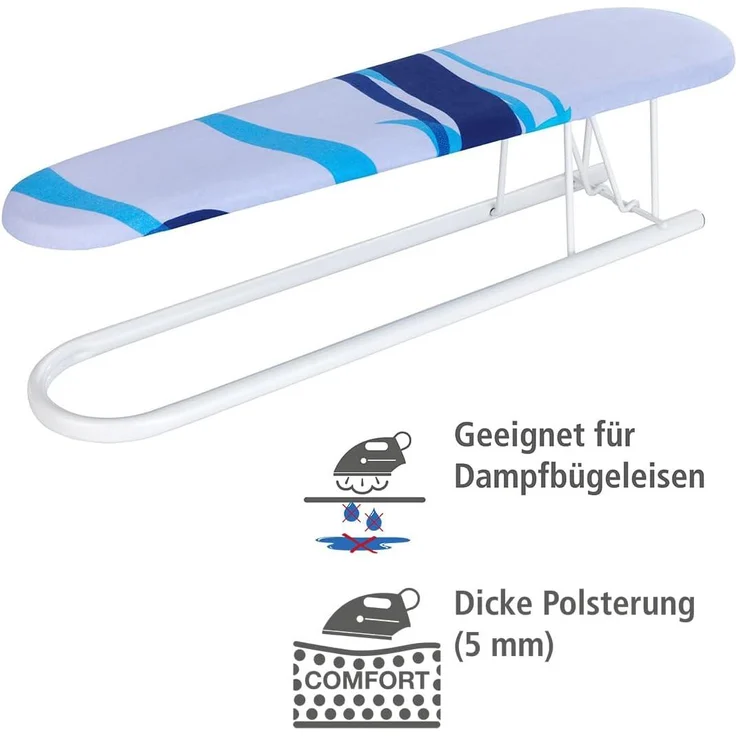 WENKO Ärmelbrett, Baumwolle blau, 52 x 12 cm – Bild 6