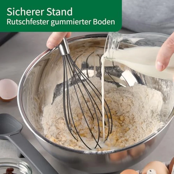 Chefkoch trifft Fackelmann Schüssel Edelstahlschüsseln Set, Rührschüsseln, Küchenschüsseln, Antirutsch – Bild 6