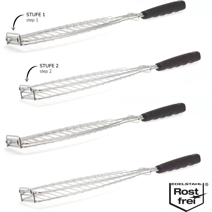 bremermann Grillguthalter Fisch-Grillhalter 4er Set Fischhalter, Fischgriller, Fischbräter, (4-St) – Bild 8