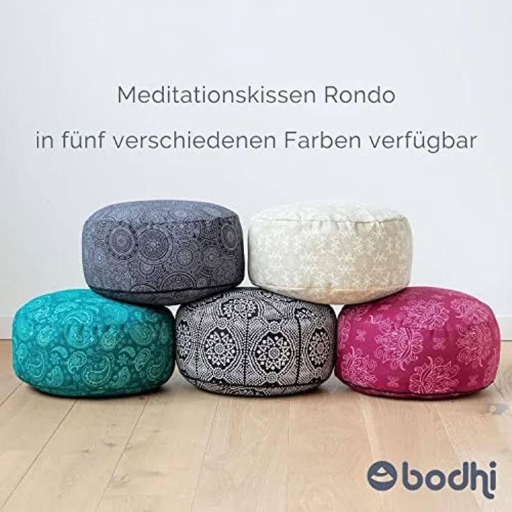 bodhi Meditationskissen Meditationskissen RONDO, 32 x 20 cm Madurai, ecru, Kapok – Bild 6