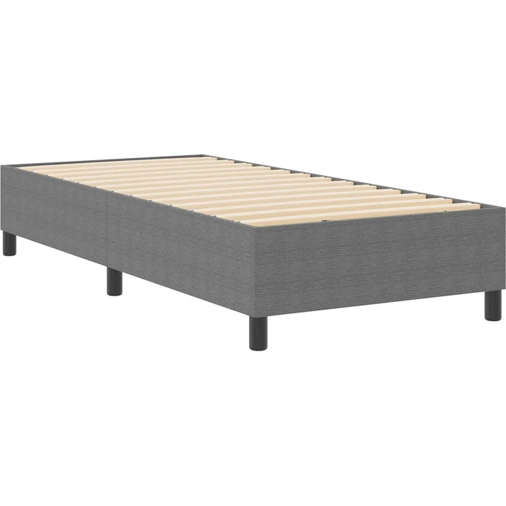 vidaXL Plattformbettgestell Hellgrau 90 x 190 cm Cordstoff 3337382 – Bild 2