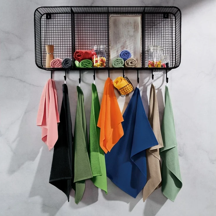 Erwin Müller Geschirrtuch Frottier-Geschirrtuch 4er-Pack, Baumwolle Uni – Bild 2