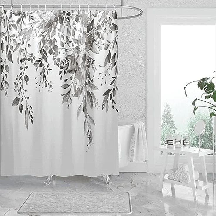 M&W DAS DESIGN Duschvorhang 180x200 Shower curtains Duschvorhang anti schimmel Waschbar – Bild 2