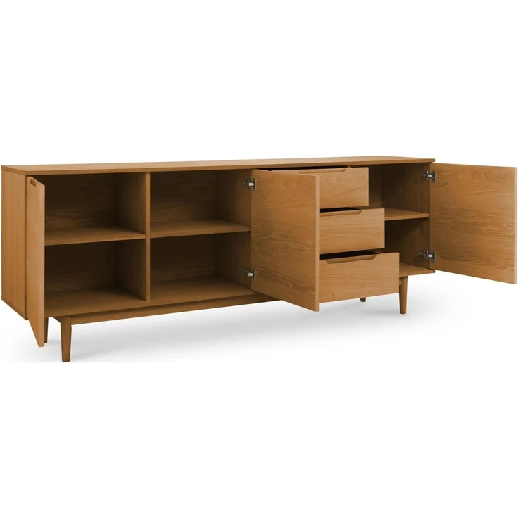 Sideboard Enimeta Eiche Natur 213 cm - 3 Türen, 3 Schubladen & Soft-Close – Bild 6