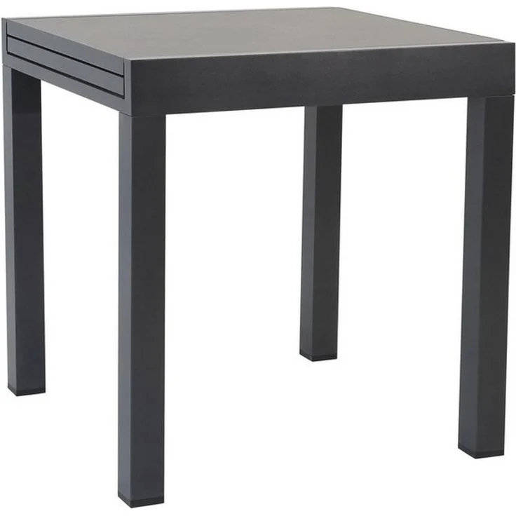 Outdoor Gartentisch DALLAS, Ausziehbar, Anthrazit, Aluminium, PSPC, B 72/144 x H 76 x T 72 cm – Bild 4