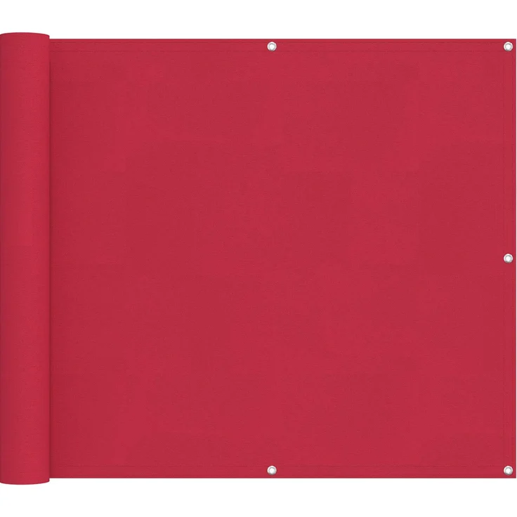 vidaXL Balkonsichtschutz Bordeauxrot 100 x 500 cm Oxford-Stoff 42030903 – Bild 1
