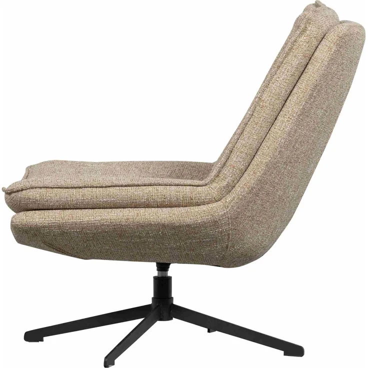 Drehsessel Milaro aus weichem Melange-Stoff, modern und drehbar, Natur, bequeme Polsterung – Bild 4