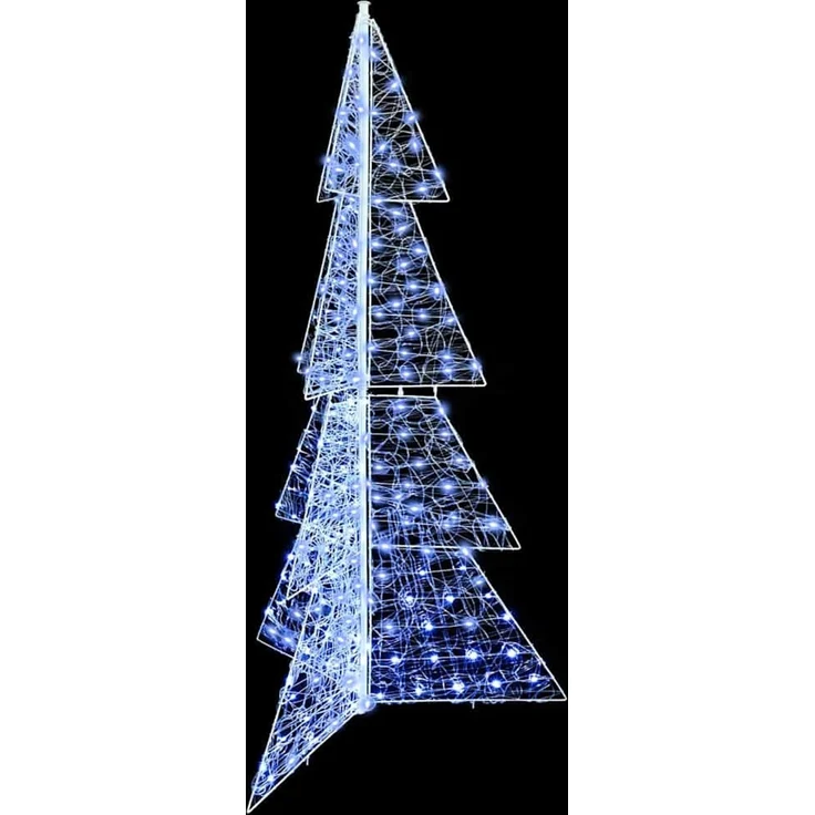 vidaXL Weihnachtsbaum Kaltweiß 180 cm Acryl 240 LEDs 42019211 – Bild 5