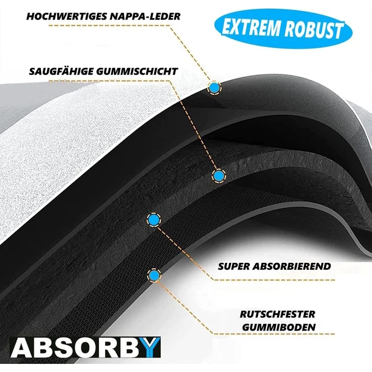 MAVURA Duschmatte ABSORBY Super absorbierende Badematte Bodenmatte Duschvorleger, Badvorleger Badezimmer Badteppich Duschvorlage rutschfest – Bild 3