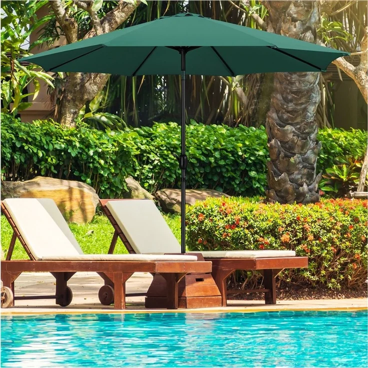 Yaheetech Sonnenschirm ∅ 222,5/261/294/326,5 cm, Gartenschirm mit Kurbel, Neigbar, UV Schutz 50+ – Bild 1