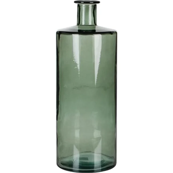 Mica decorations Guan Flasche/Vase, Glas, grau, H. 40 cm, D. 15 cm, recyceltes Glas für Zweige und Trockenblumen – Bild 1