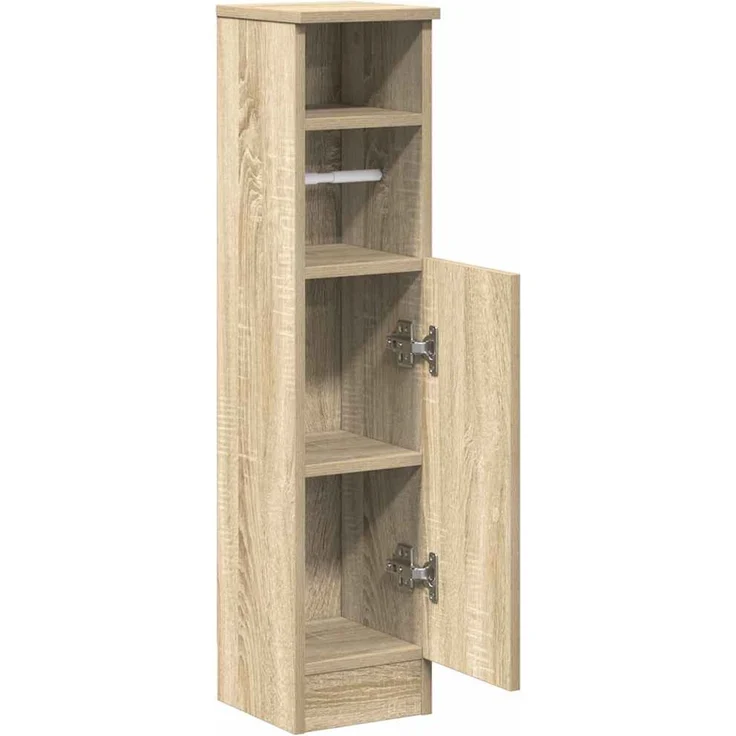 vidaXL Badezimmerschrank mit Rollenhalter Sonoma-Eiche 20,5x22x90 cm 858499 – Bild 5