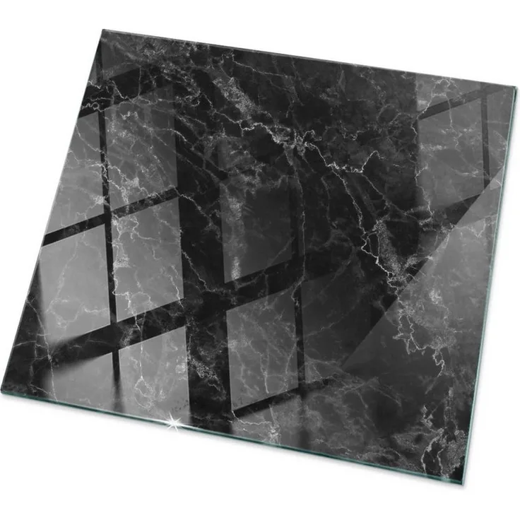 Tulup Tischplatte Bodenplatte Glas Marmormuster mit Adern Tischplatte aus Glas