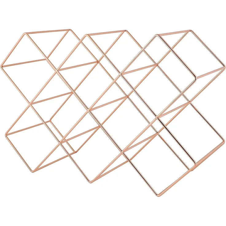 Echtwerk Weinregal für 8 Flaschen Kupfer