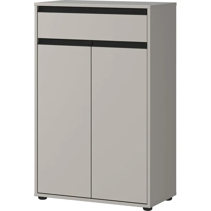 Germania Kommode 2202-186 GW-Lemont, in Steingrau, mit Tür- und Schubladendämpfung, 63 x 98 x 34 cm (BxHxT)