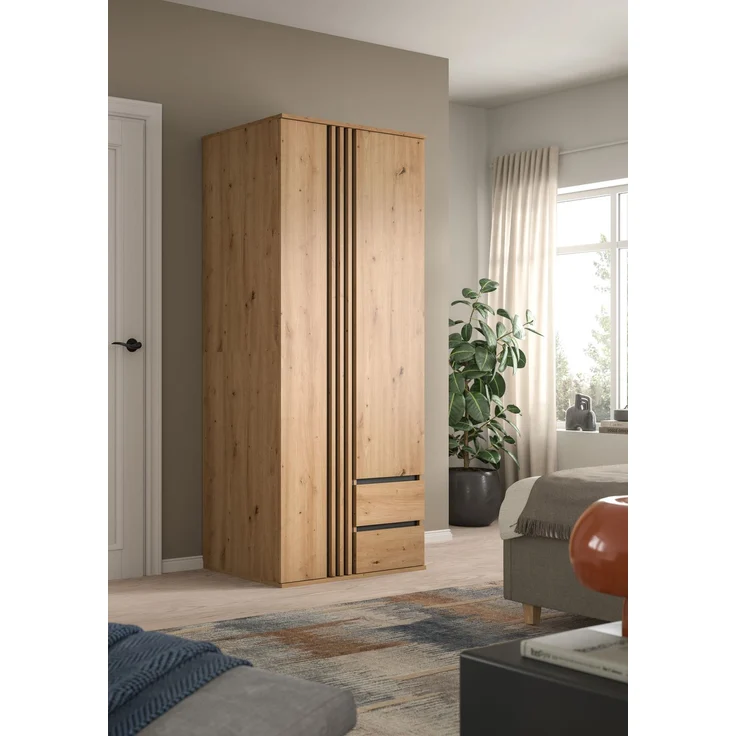 Tofta Kleiderschrank 2-türig in Artisan Eiche Nachbildung – Bild 9