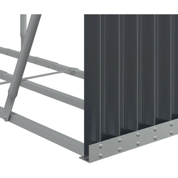 vidaXL Kaminholzunterstand Anthrazit 180x45x100 cm Verzinkter Stahl 364564 – Bild 6