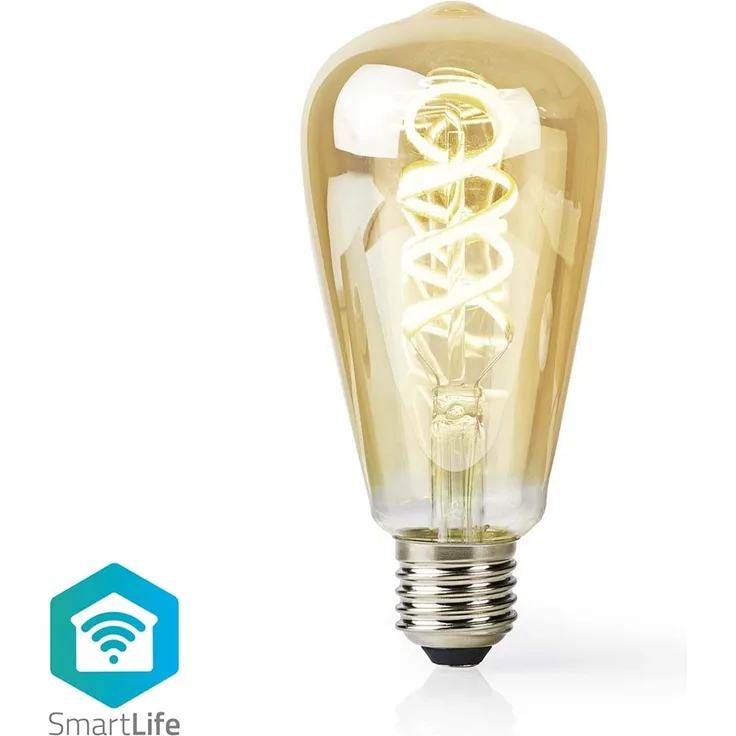 SmartLife LED Filament Lampe | Wi-Fi | E27 | 360 lm | 4.9 W | Warm bis kühlen weiß | 1800 - 6500 K | Glas | Android™ / IOS | ST64 | 1 Stück