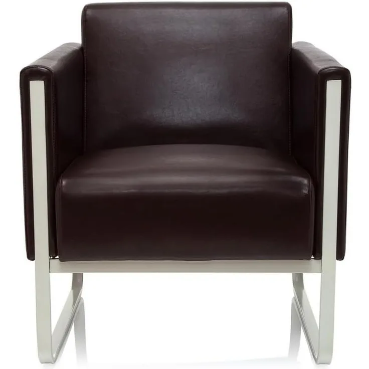 hjh OFFICE Polstersessel Aruba Kunstleder Braun