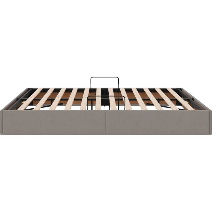 vidaXL Ottoman Bettgestell mit Speicher Taupe 160 x 200 cm Stoff 3442835 – Bild 8
