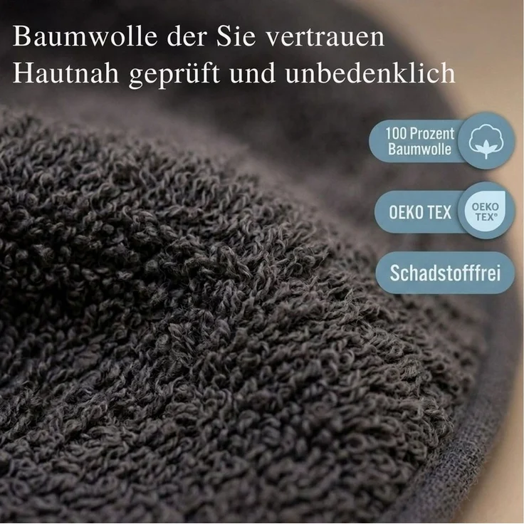 Komfortec Waschhandschuh 10er Set, Waschlappen, Saugfähig & Hautfreundlich, (Set, 10-St), Weich, 100% Baumwolle, 16x21 cm – Bild 4