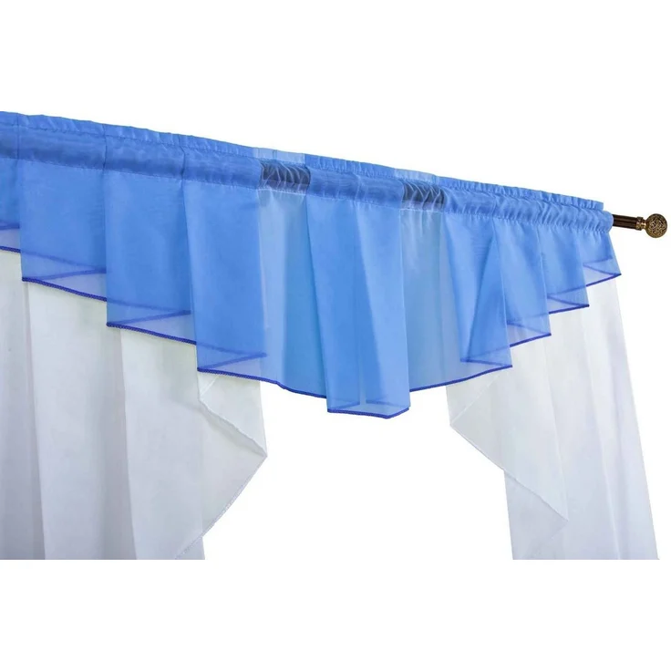 Gardinenbox Scheibengardine, Stangendurchzug, transparent, Voile, M-Bogen Universalband Kurzgardine – Bild 3