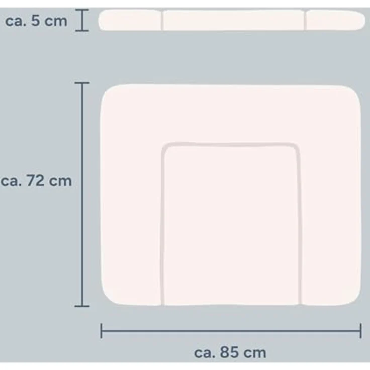Ehrenkind® Abwaschbare Wickelauflage in Beige - Hygienisch, Sicher und Vielseitig | Wickelauflage 72x85 | Wickelunterlage | Wickeltischauflage abwaschbar – Bild 5