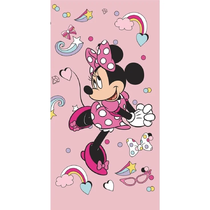 Disney Minnie Mouse Weiches Strandtuch – Saugstarkes Badehandtuch 70x140 cm – Bild 1