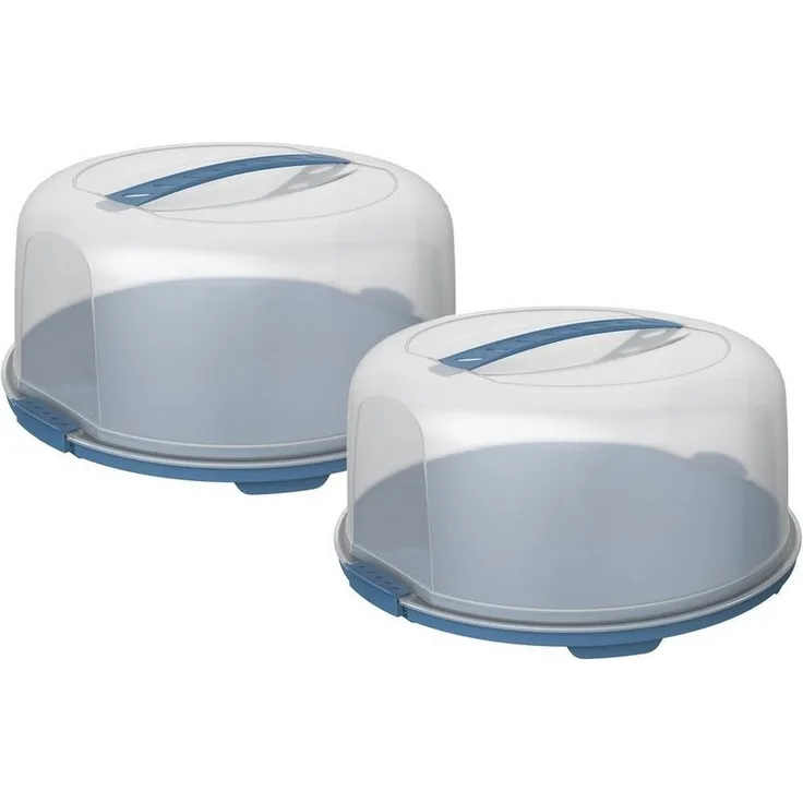 ROTHO Kuchentransportbox Fresh 2er-Set Tortenglocke, Kunststoff (PP), Kunststoff, Hergestellt in der Schweiz
