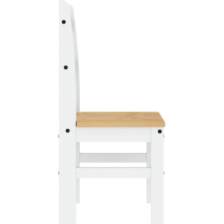 vidaXL Essstühle 2 Stk. Weiß 40x46x99 cm Massivholz Kiefer 4005728 – Bild 7