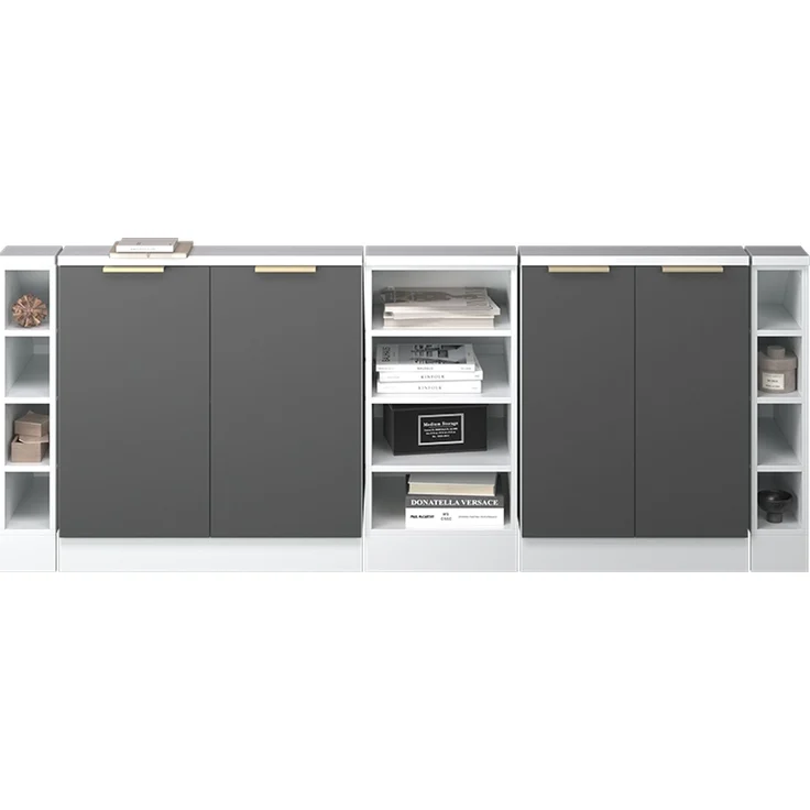 Küchenschrank für Dachschrägen R-Line Anthrazit-Gold/Weiß 210 cm 5er Set Vicco – Bild 5