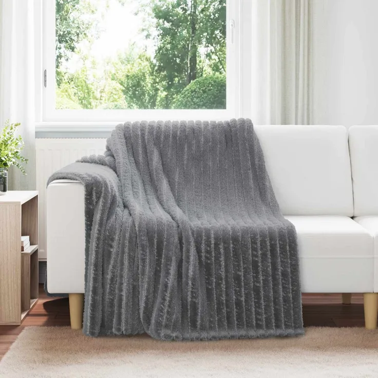 vidaXL Wohndecken 6 stk. Dunkelgrau 200 x 150 cm 4.75 kg Fleece 42016874